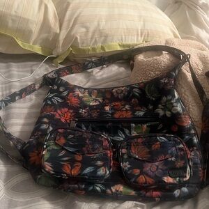 Floral Black Bag